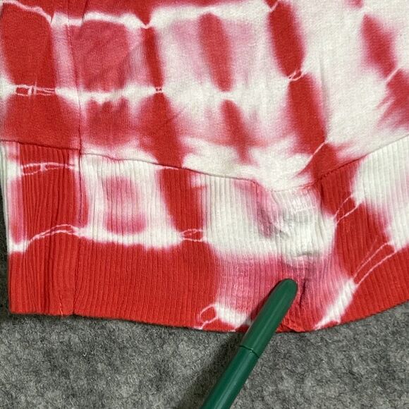 For The Republic Open Wrap Back Top Women’s XL Red Tie Dye Dolman Sleeve - Picture 8 of 16